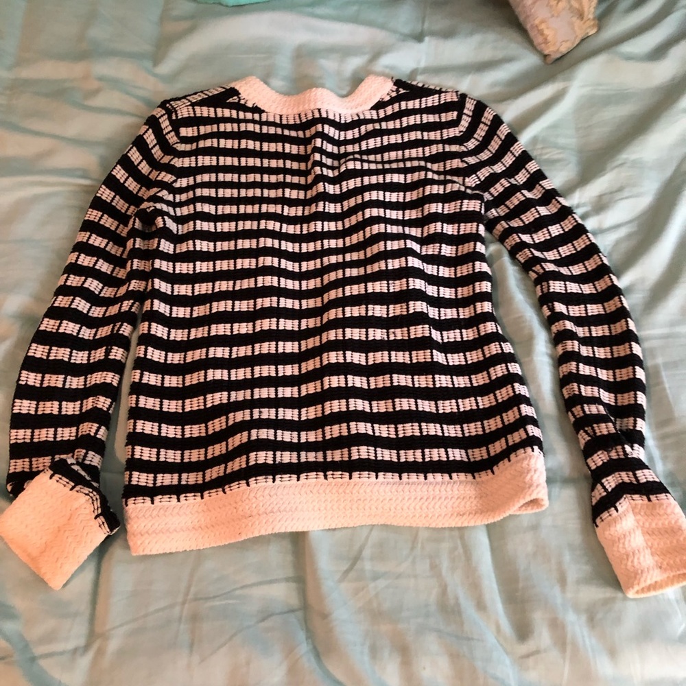 Joseph black and white striped sweater